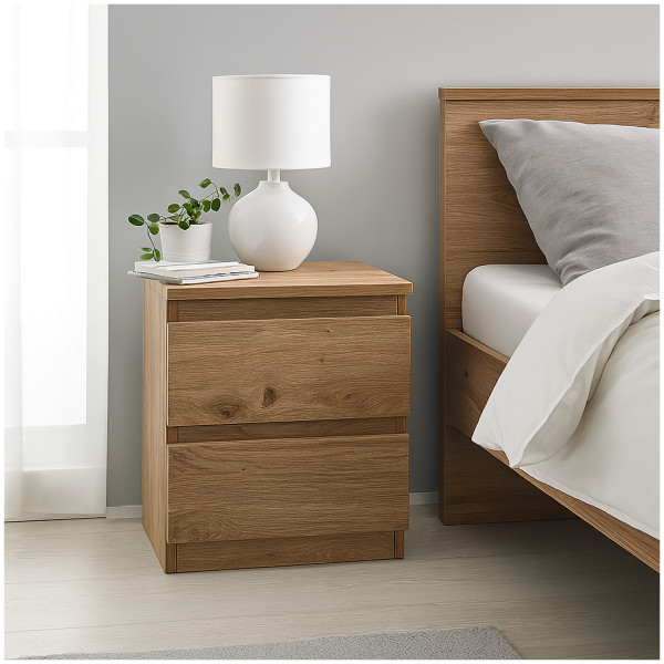 HTI-Living mit 2 grifflosen Schubladen Nachtkommode 2er Set Artisaneiche