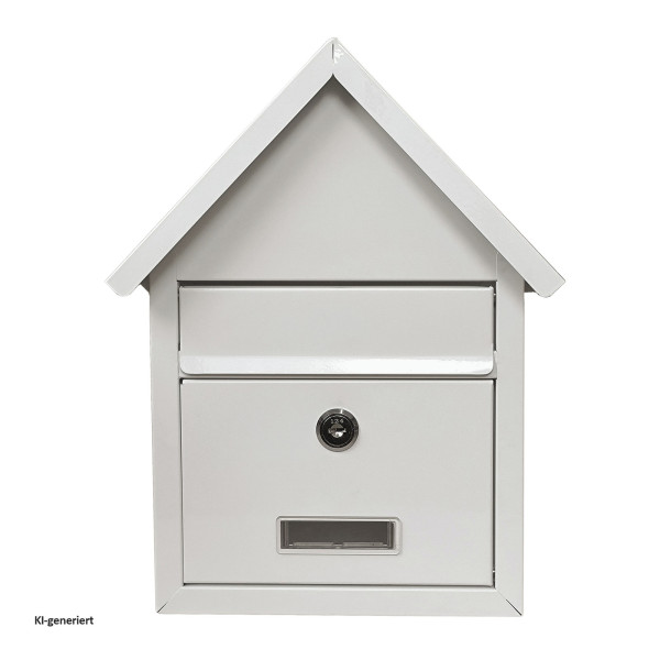 Briefkasten mit Spitzdach Amin Weiß