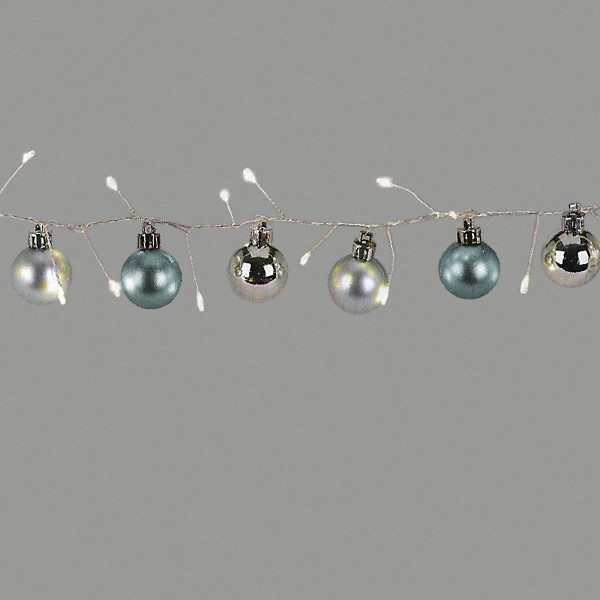 Koopman mit Weihnachtskugeln LED Lichterkette 120 cm