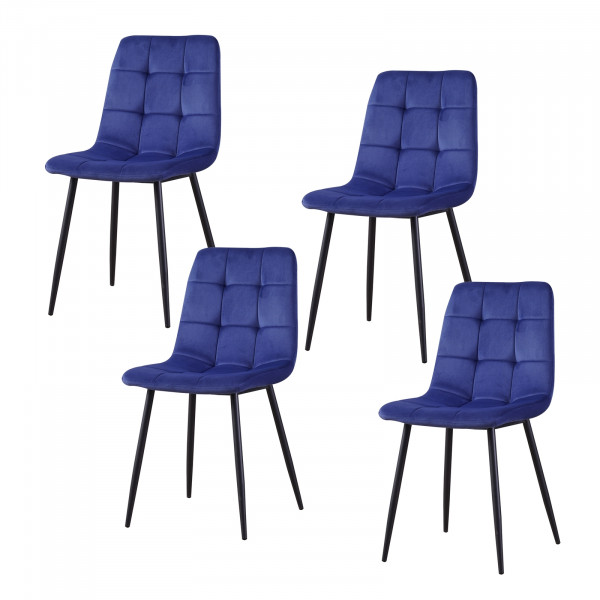 HTI-Living Mesa Esszimmerstuhl 4er Set Blau