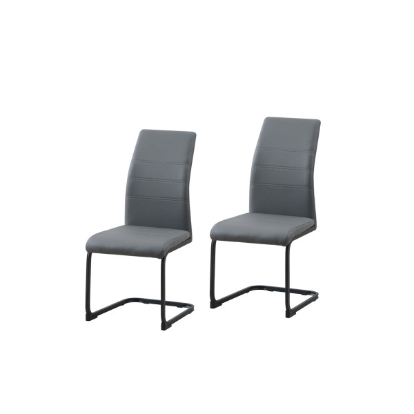 Schwingstuhl 2er Set PU grau