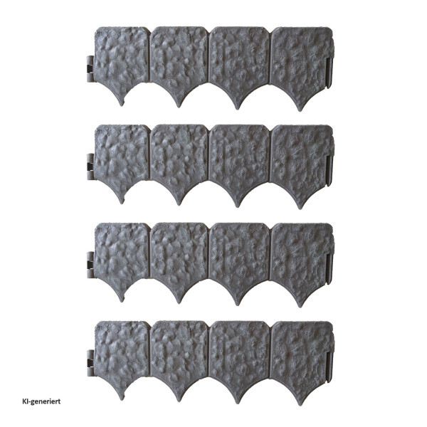 Beetumrandung Nessa, Stone, 16-teilig, grau