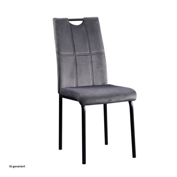 Stuhl Denton Velvet grau