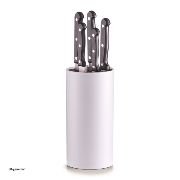 Messerblock-Set, 6-tlg., weiß