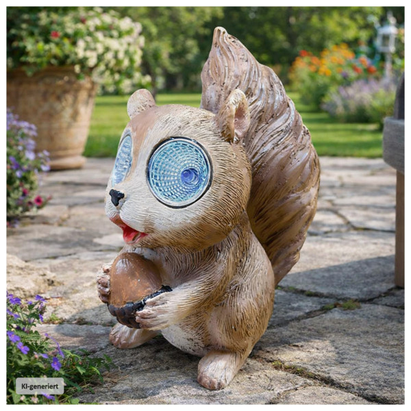 Solar-Gartenfigur Eichhörnchen