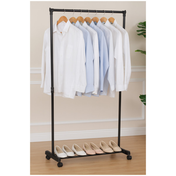 HTI-Living mit Rollen und Ablage Kleiderstange Praktischer Garderobenständer
