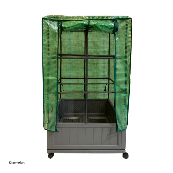 Pflanzkübel Nessa XL, mit Rankhilfe, Abdeckung un