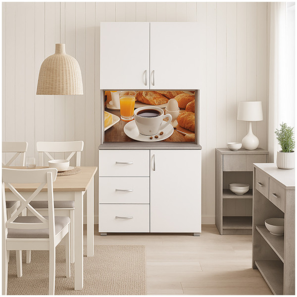 HTI-Living Blanca Bistro Küchenschrank Weiß/Beton