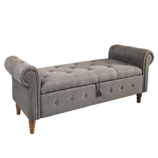 HTI-Living Lora Leinen Sitzbank mit Stauraum