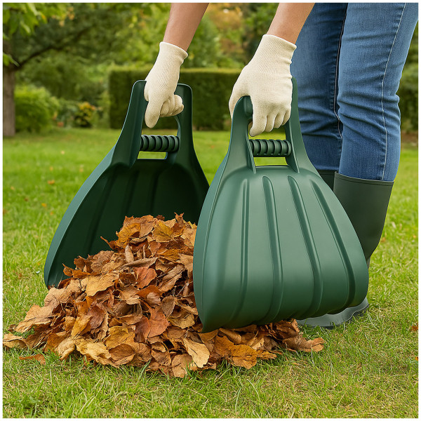 HTI-Living ergonomisch für Garten-, Laub- und Rasenschnitt Laubgreifer Set 2 Stück Kunststoff groß
