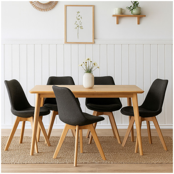 HTI-Living Atlanta Grau Esszimmerstuhl 4er Set