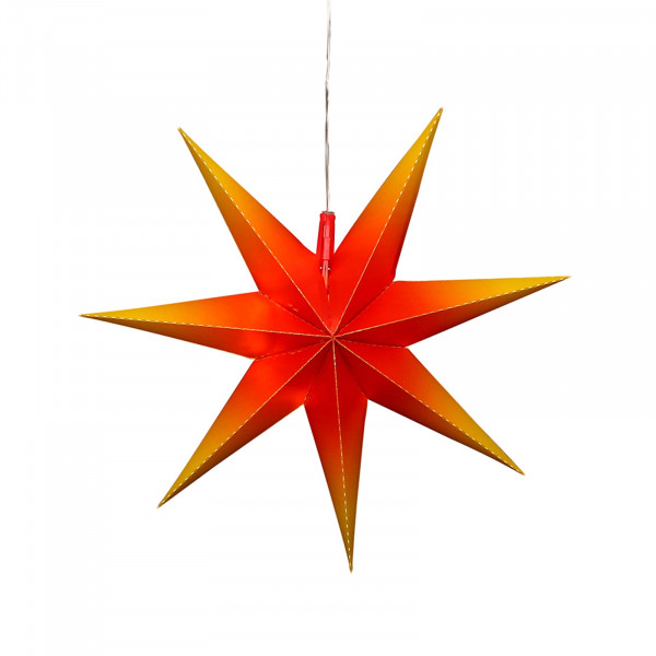 SIGRO Rot/Gelb Weihnachtsstern mit 7 Spitzen