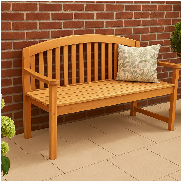 HTI-Living Perfekt für Garten, Terrasse und Balkon Stilvolle 2-Sitzer-Gartenbank aus Holz