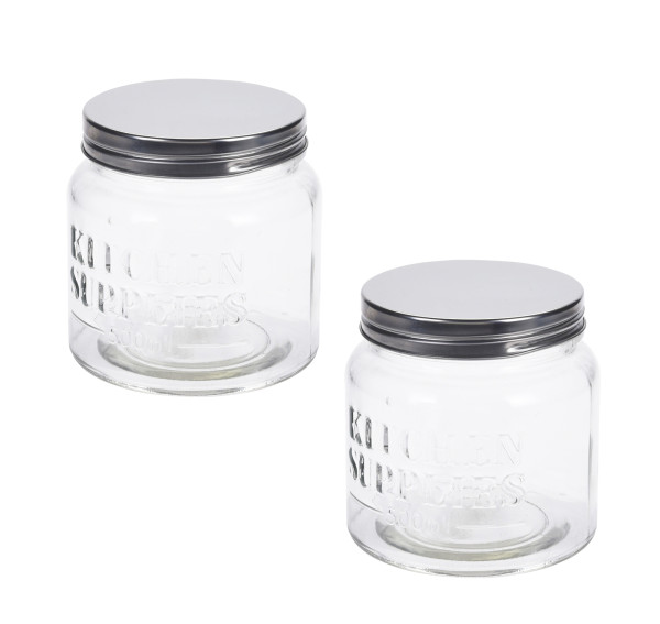 Neuetischkultur Kitchen Suplies Vorratsglas 0,5 Liter 2er Set