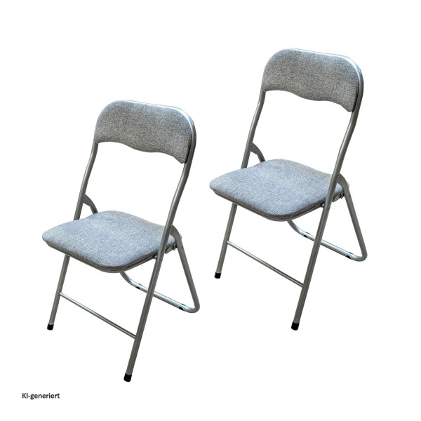 Klappstuhl Dima Fabric Grau 2er Set