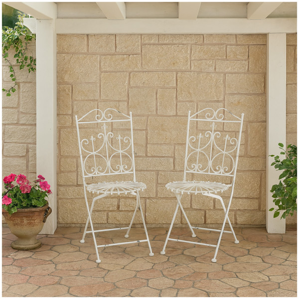 Stuhl Romantic Garden Weiß 2er Set