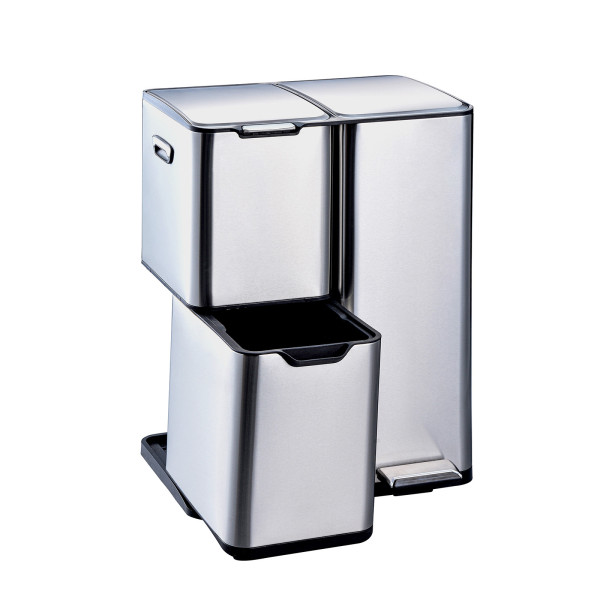 HTI-Living Jannik 60 Liter Silber Mülltrennsystem