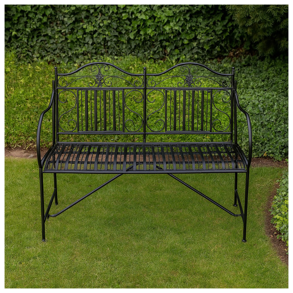 HTI-Living Metallbank Celia Gartenbank Schwarz