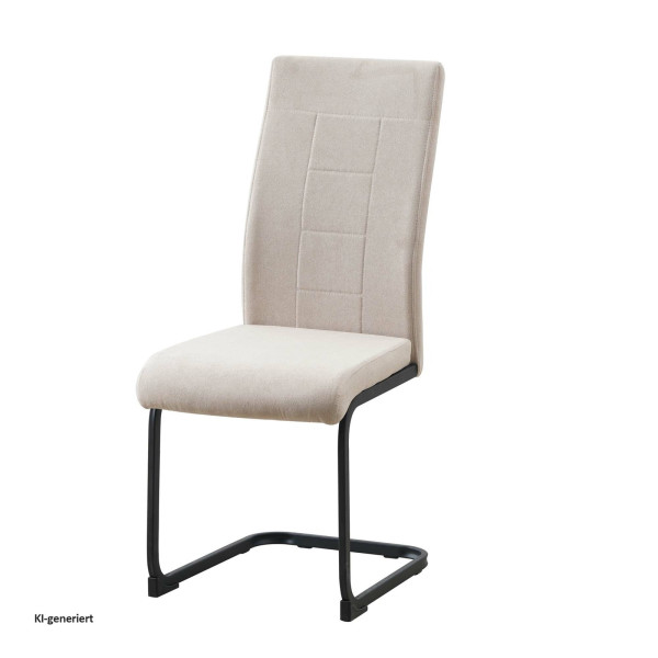 Schwingstuhl LennyP creme PU, Metall 1-teilig