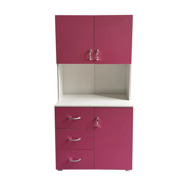 Küchenschrank Blanca pink weiß