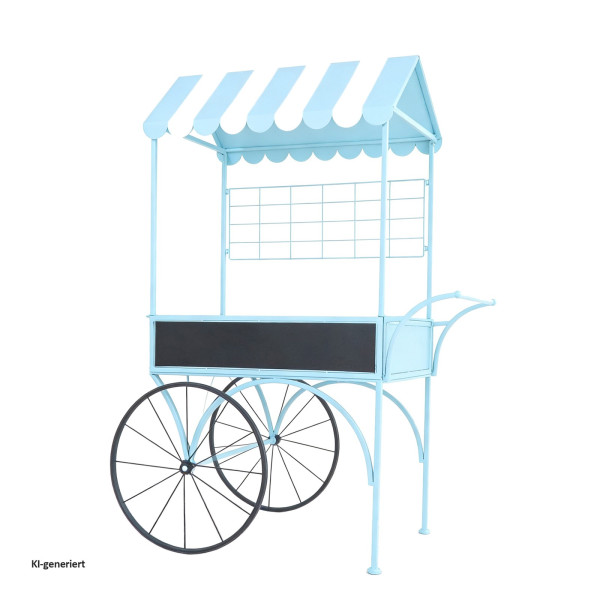 Blumenwagen Verena blau-weiß