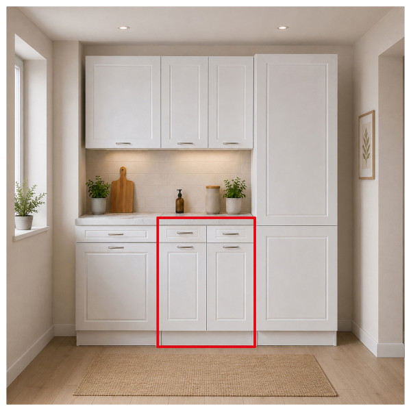 Unterschrank mit 2 Schubladen Jenna Country 60 cm