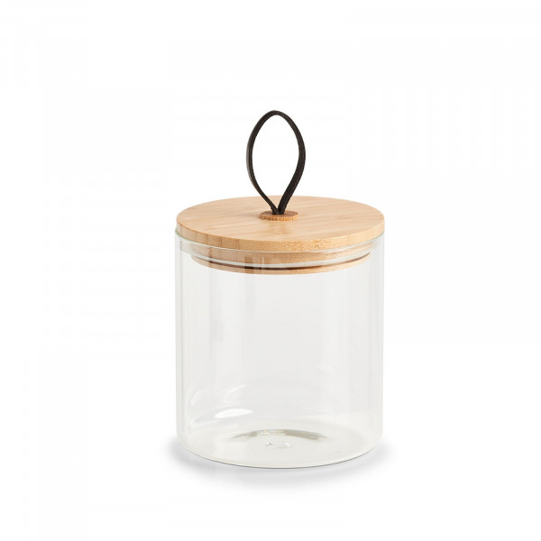 Zeller Present Holzdeckel mit Schlaufe Vorratsglas rund