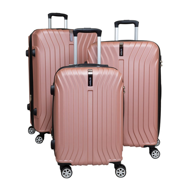 HTI-Living Almeria ABS Kofferset 3tlg rosa