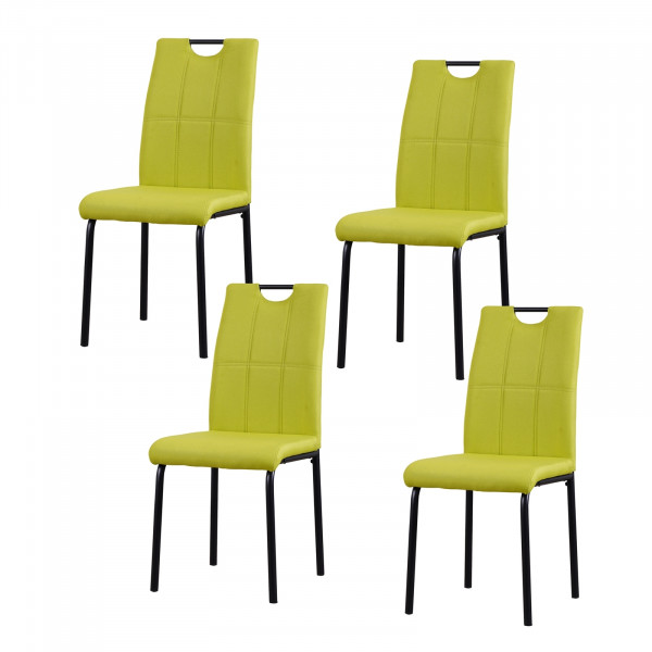 HTI-Living Denton Webstoff Grün 4er-Set Esszimmerstuhl