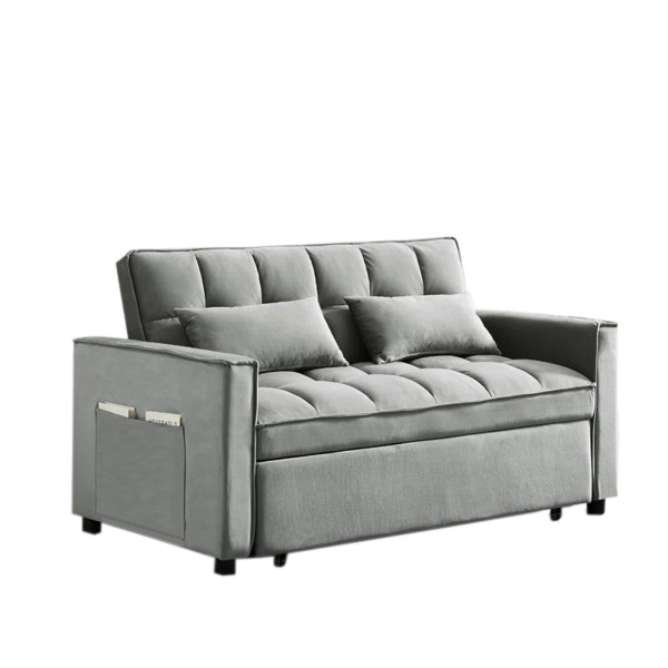 Schlafsofa Mirko grau Velvet