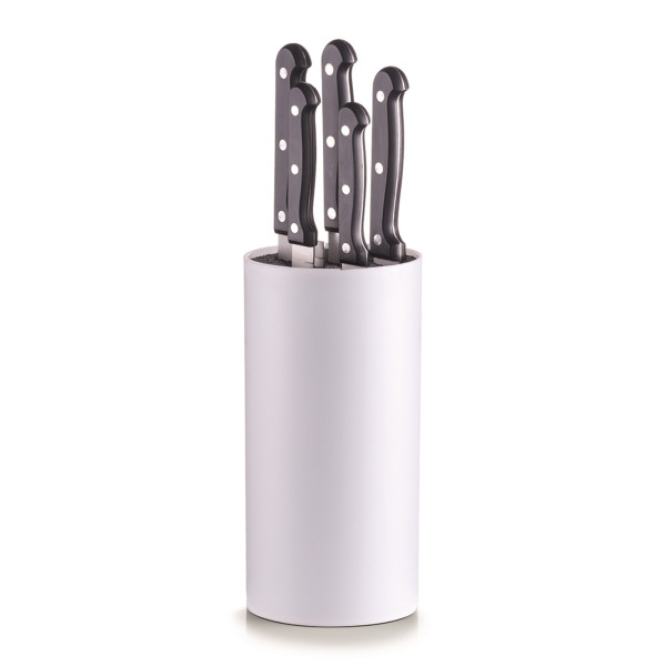 Messerblock-Set, 6-tlg., weiß
