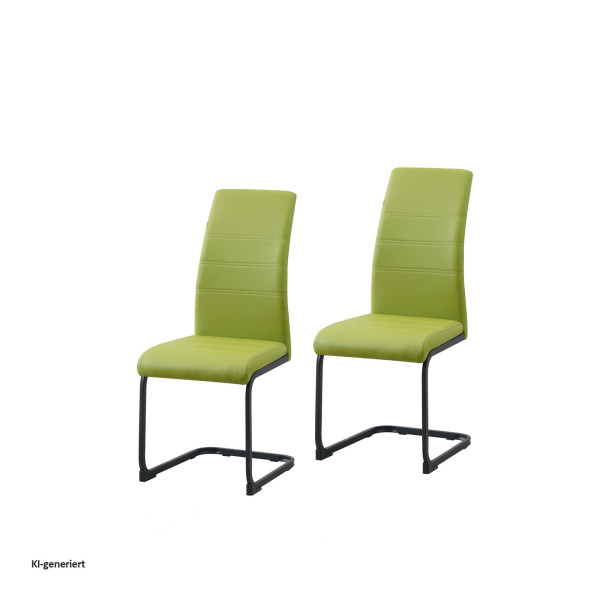 Schwingstuhl SallyP PU Grün 2er-Set