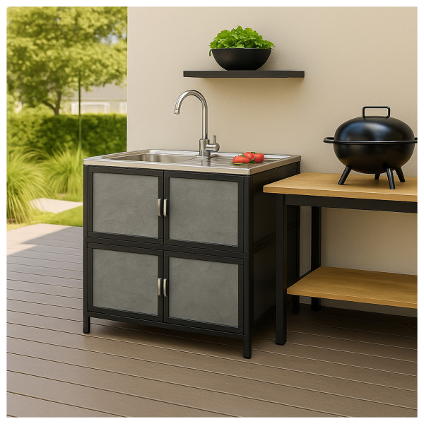 Outdoorspüle Gerti L 83x43x83cm grau