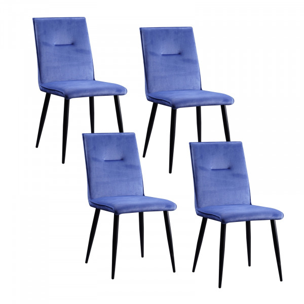 HTI-Living Salinas Velvet Blau Stuhl