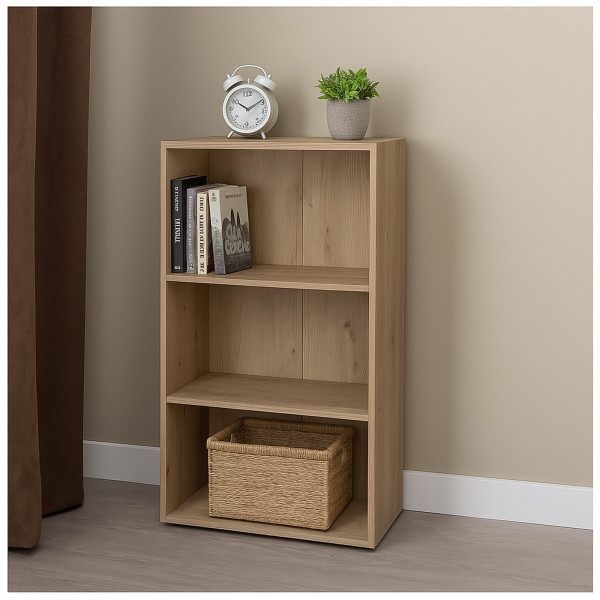 HTI-Living mit 3 Fächern Artisaneiche Standregal Nina