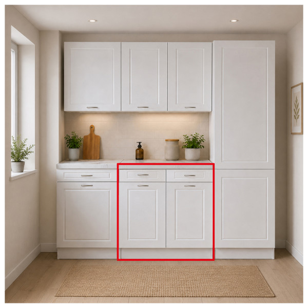 Unterschrank mit 2 Schubladen Jenna Country 80 cm