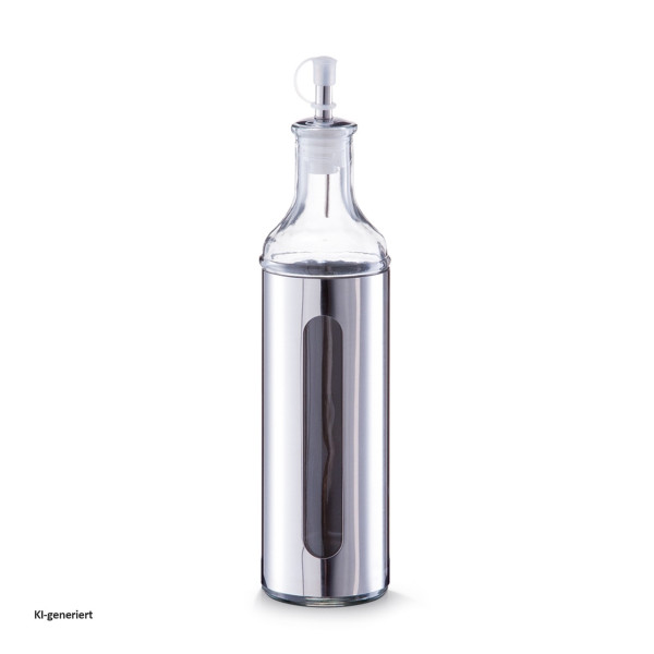 Essig-/Ölflasche, 500 ml, Glas/Edelstahl