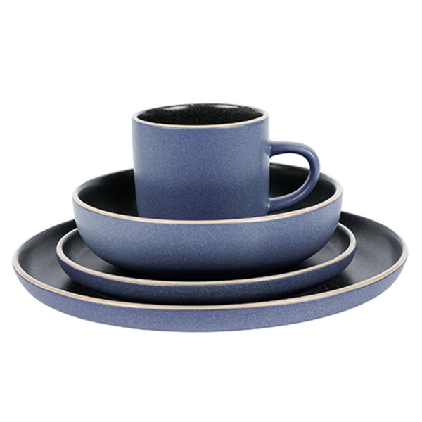 Axentia Blau/Grau Tafelservice 16-teilig