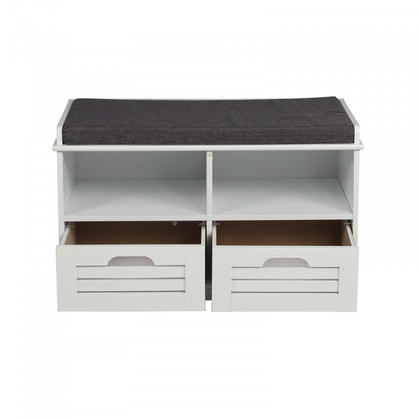 HTI-Living mit Sitzfläche Schuhschrank weiß