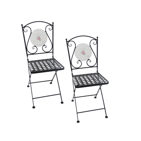 HTI-Living Celia Bienvenue Gartenstühle 2 Stück