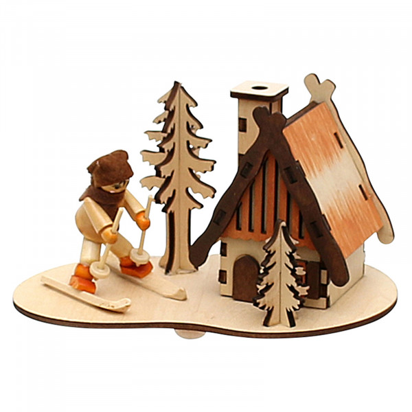 SIGRO Winterfigur Holz Räucherhaus 1 Stück