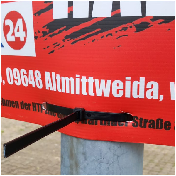 HTI-Living Ideal für Straßenlampen, Bäume und Zäune Kabelbinder für Plakatbefestigung 60 cm