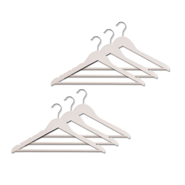 HTI-Living Holzbügel Grau Kleiderbügel 6er Set