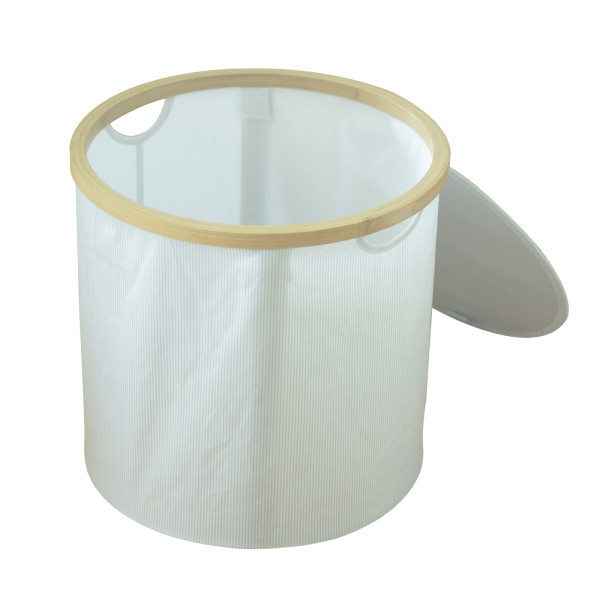 HTI-Living Ilian Weiß kleiner runder Wäschekorb