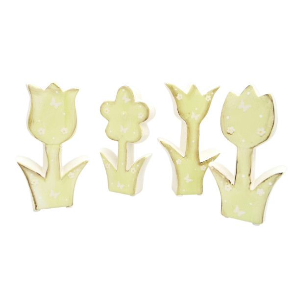 HTI-Living 15 cm Frühlingsblumen 4 er Set aus Keramik