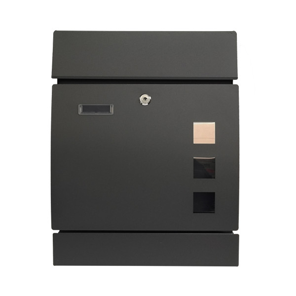 HTI-Living Amin Anthrazit gewölbt Briefkasten