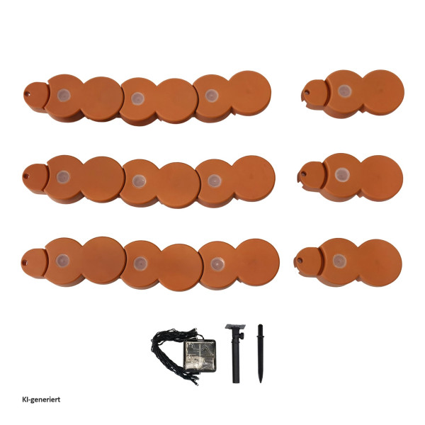 Beetumrandung Nessa Solar Palisade 48tlg. terraco