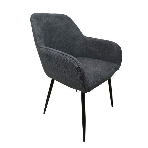 HTI-Living Albany Waffelstruktur Grau Armlehnenstuhl