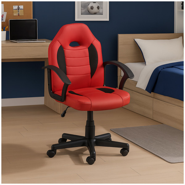 HTI-Living ergonomischer Drehstuhl Rot Schreibtischstuhl Junior höhenverstellbar