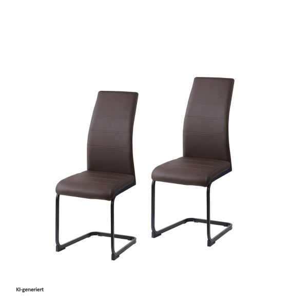 Schwingstuhl SallyP PU 2er braun